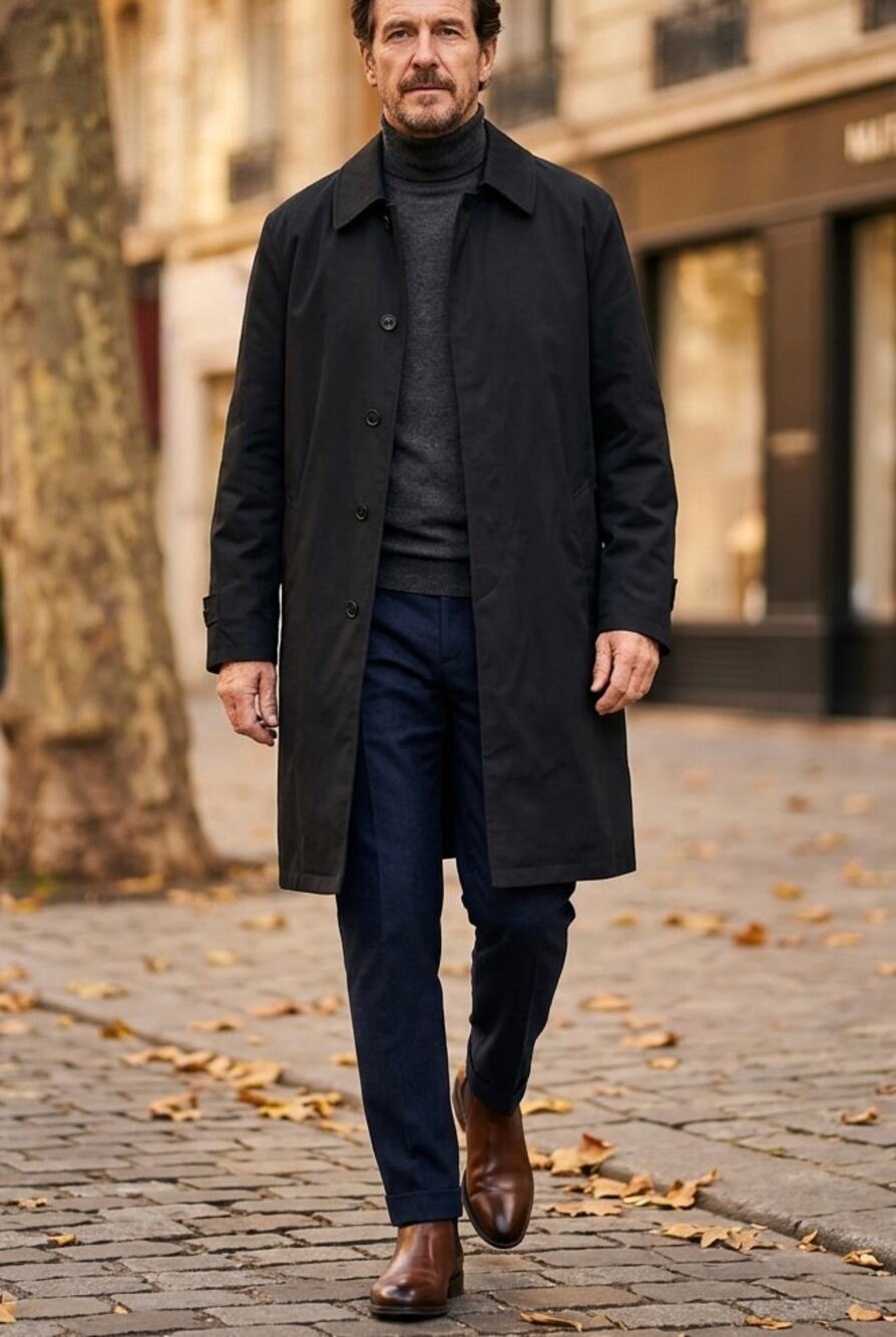Mens Timeless Everyday Overcoat Sz 46L 3 Season Coat Removable Thinsulate Lining